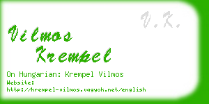 vilmos krempel business card
